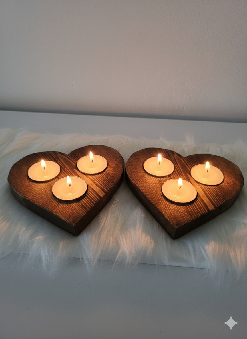 Heart Tea Light Holder Set