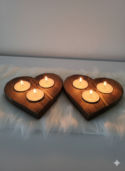 Heart Tea Light Holder Set