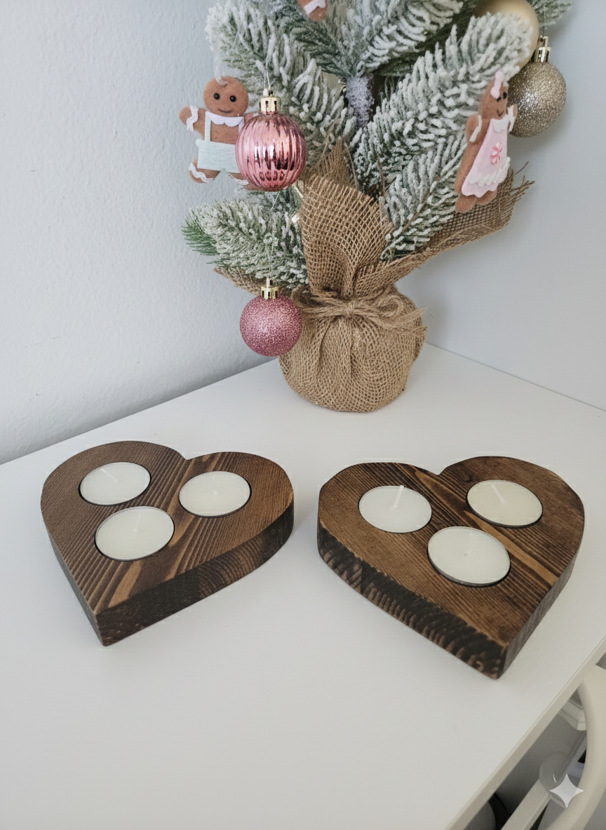 Heart Tea Light Holder Set