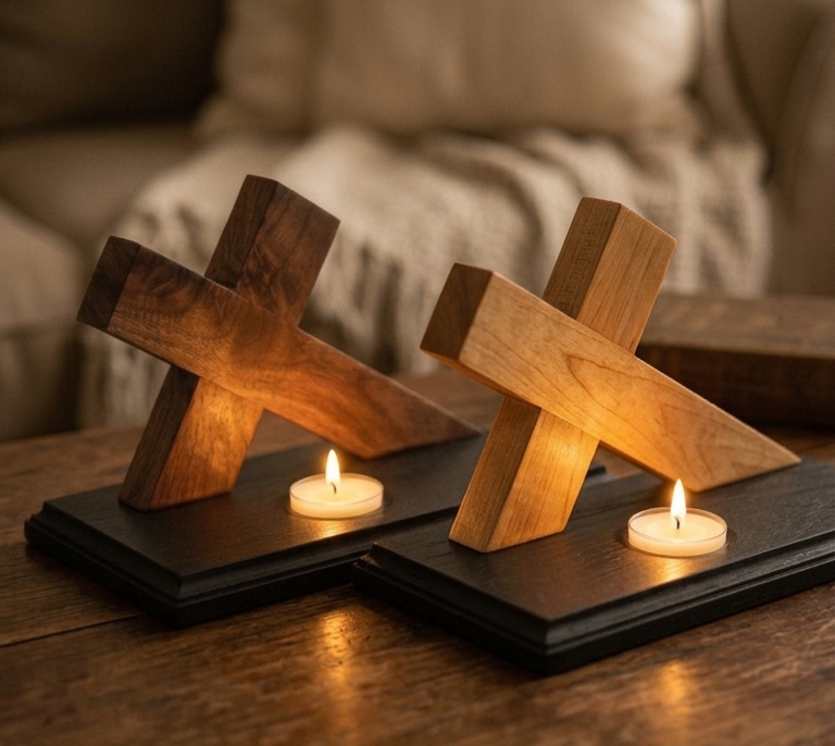 Cross Tea Light Holder